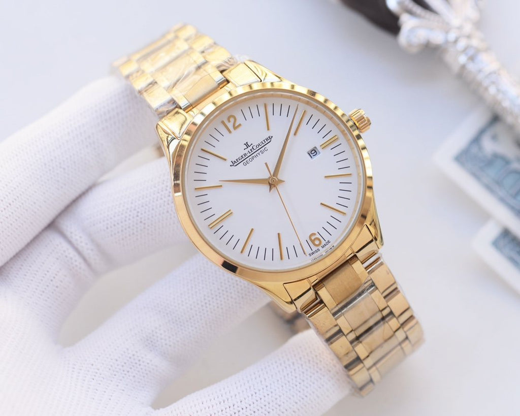 Jaeger-LeCoultre Gold White Dial Bracelet Watch — hero
