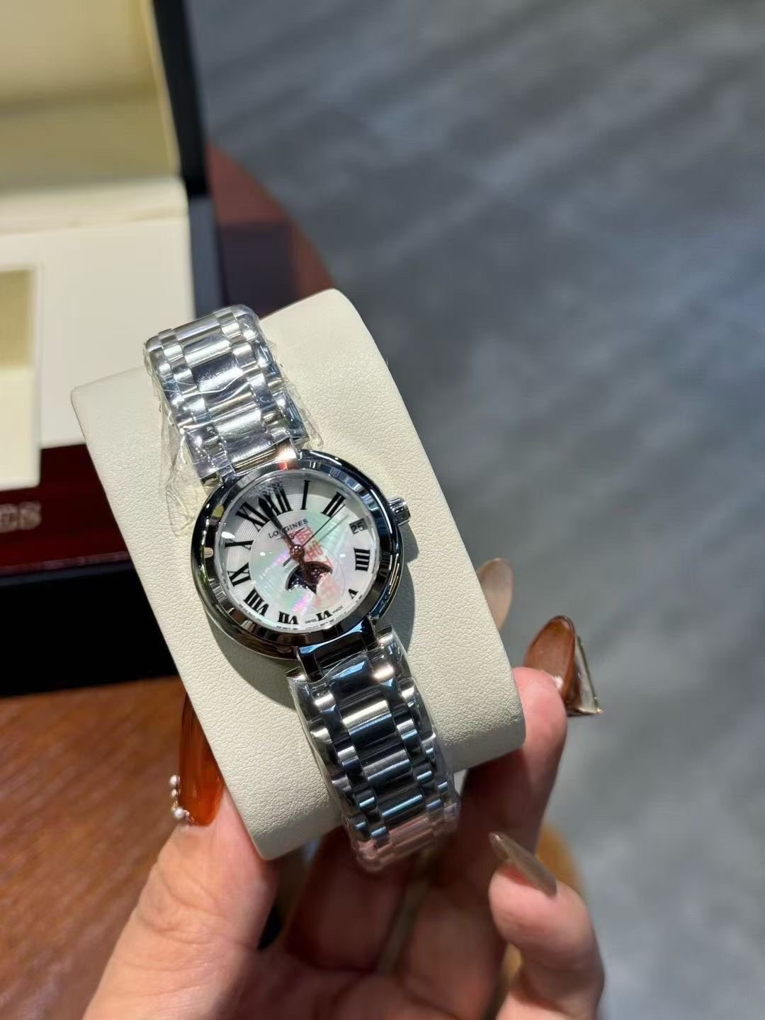 Longines White Dial Moonphase Watch — hero
